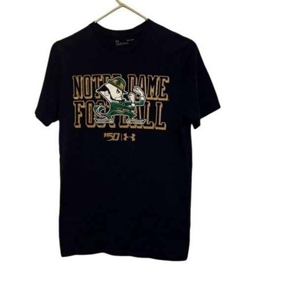 Notre Dame Football Size Small Under Armour Loose Size Small T-Shirt - Picture 1 of 4
